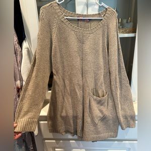 Sweater with Suede accent